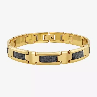 Fine Jewelry Mens Tungsten Solid 8 1/2 Inch Link Bracelet In Transparent