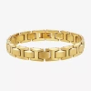 Fine Jewelry Mens Tungsten Solid Link Bracelet In Yellow