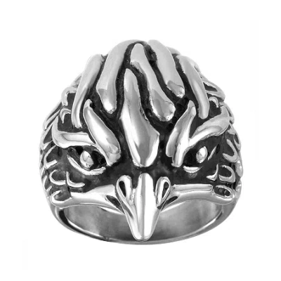 Fine Jewelry Mens Two-tone Stainless Steel Eagle Ring In Multi