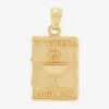 Fine Jewelry "mi Primera Comunion" Unisex Adult 14k Gold Oval Pendant In Transparent