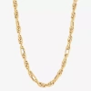 Fine Jewelry Mia Oro Womens 14k Gold 18 Inch Link Necklace In Transparent