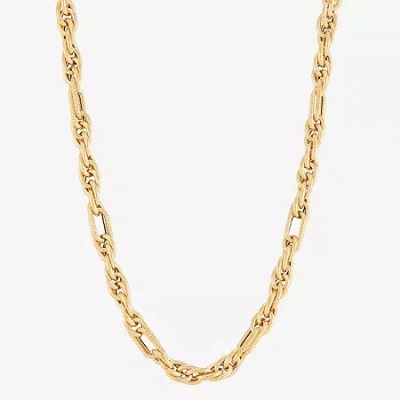 Fine Jewelry Mia Oro Womens 14k Gold 18 Inch Link Necklace In Transparent