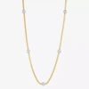 Fine Jewelry Mia Oro Womens 14k Two Tone Gold 18 Inch Link Necklace In Transparent