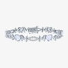 Fine Jewelry "mom" Womens Lab Created White Opal Sterling Silver 7.5 Inch Tennis Bracelet In Transparent
