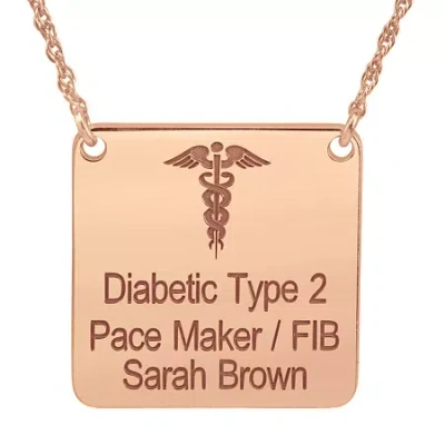 Fine Jewelry New Unisex Adult Personalized Gold Pendant Necklace In Pink