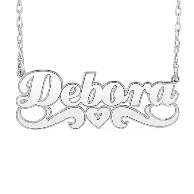 Fine Jewelry New White Diamond Accent Name Necklaces