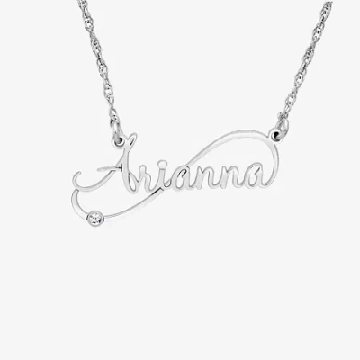 Fine Jewelry New White Diamond Accent Name Necklaces