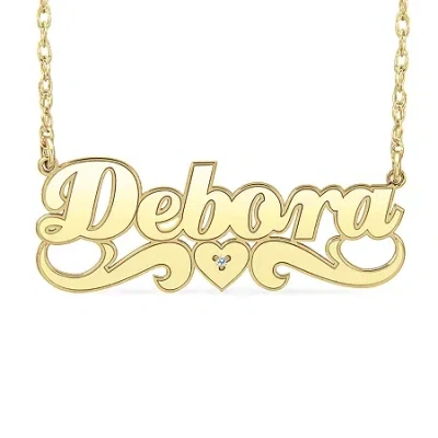 Fine Jewelry New White Diamond Accent Name Necklaces In Yellow