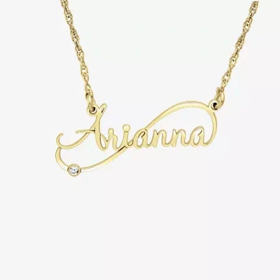 Fine Jewelry New White Diamond Accent Name Necklaces In Yellow