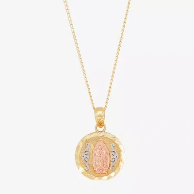 Fine Jewelry Kids' Our Lady Of Guadalupe / Nuestra Senora De Guadalupe Girls 14k Gold Round 13 Inch Pendant Necklace