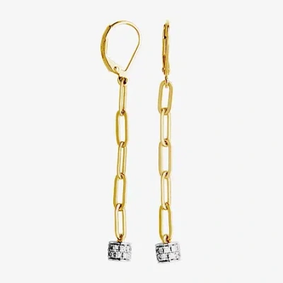 Fine Jewelry Paris 1901 By Charles Garnier Womens Cubic Zirconia 18k Gold Over Silver Drop Earrings