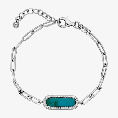 Fine Jewelry Paris 1901 By Charles Garnier Womens Sterling Silver Solid 6 3/4 Inch Link Bracelet In Transparent