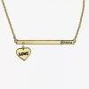 Fine Jewelry Personalized 10k Yellow Gold Name Bar Necklace With Heart Charm In Yellow