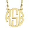 Fine Jewelry Personalized 10mm Block Monogram Necklace In Yellow