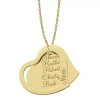 Fine Jewelry Personalized 14k Gold Over Silver Family Name Pendant Necklace In Yellow