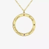 Fine Jewelry Personalized 14k Gold Over Silver Pendant Necklace In Yellow