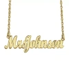 Fine Jewelry Personalized 14k Gold Over Sterling Silver "mrs" Name Necklace In Yellow