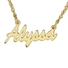 Fine Jewelry Personalized 14k Gold Over Sterling Silver Name Necklace In Yellow