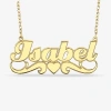 Fine Jewelry Personalized 14k Gold Over Sterling Silver Name Necklace In Yellow