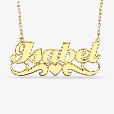 Fine Jewelry Personalized 14k Gold Over Sterling Silver Name Necklace In Yellow