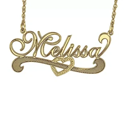 Fine Jewelry Personalized 14k Yellow Gold Over Sterling Silver Name Necklace