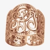 Fine Jewelry Personalized 18mm Script Monogram Ring In Pink