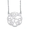 Fine Jewelry Personalized 20mm Ribbon-style Initial Pendant Necklace In White