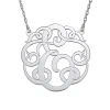 Fine Jewelry Personalized 25mm Ribbon-style Initial Pendant Necklace In White