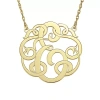 Fine Jewelry Personalized 25mm Ribbon-style Initial Pendant Necklace In Yellow