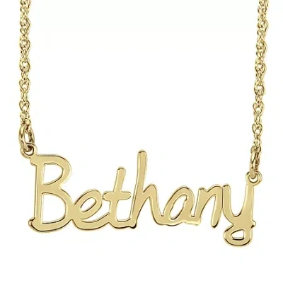 Fine Jewelry Personalized 30mm Name Necklace In Yellow