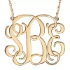 Fine Jewelry Personalized 30mm Vine Monogram Necklace In Pink