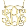Fine Jewelry Personalized 30mm Vine Monogram Necklace In Yellow