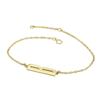 Fine Jewelry Personalized 7.25 Inch Rope Gold Chain Bracelet In Yellow
