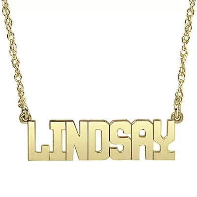Fine Jewelry Personalized All Caps Name Necklace In Yellow
