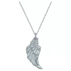 Fine Jewelry Personalized Angel Wing Pendant Necklace In White
