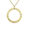 Fine Jewelry Personalized Birthstone Family Name Circle Pendant Necklace In Yellow