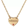 Fine Jewelry Personalized Birthstone Heart Name Pendant Necklace In Pink