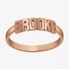 Fine Jewelry Personalized Block Name Ring In Pink