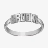 Fine Jewelry Personalized Block Name Ring In White