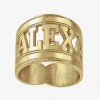 Fine Jewelry Personalized Block Name Ring In Yellow