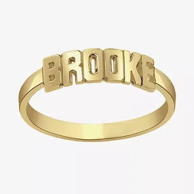 Fine Jewelry Personalized Block Name Ring In Yellow
