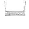 Fine Jewelry Personalized Couples Initials And Infinity Bar Pendant Necklace In White