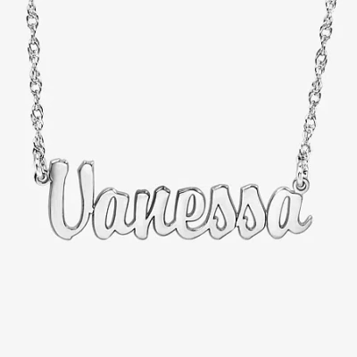 Fine Jewelry Personalized Cursive Name Necklace In White