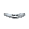 Fine Jewelry Personalized Curved Stackable Ring In Silver