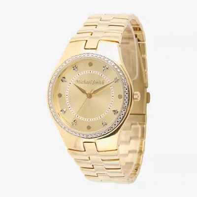 Fine Jewelry Personalized Dial Mens Diamond-accent Gold-tone Watch