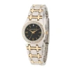 Fine Jewelry Personalized Dial Womens Diamond-accent Two-tone Bracelet Watch In Silver