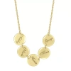 Fine Jewelry Personalized Family Name Disc Pendant Necklace In Yellow