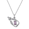 Fine Jewelry Personalized Girls Birthstone Bottle Pendant Necklace In Metallic