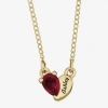 Fine Jewelry Personalized Girls Heart Birthstone Pendant Necklace In Gold