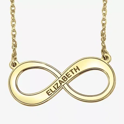 Fine Jewelry Personalized Infinity Name Pendant Necklace In Yellow